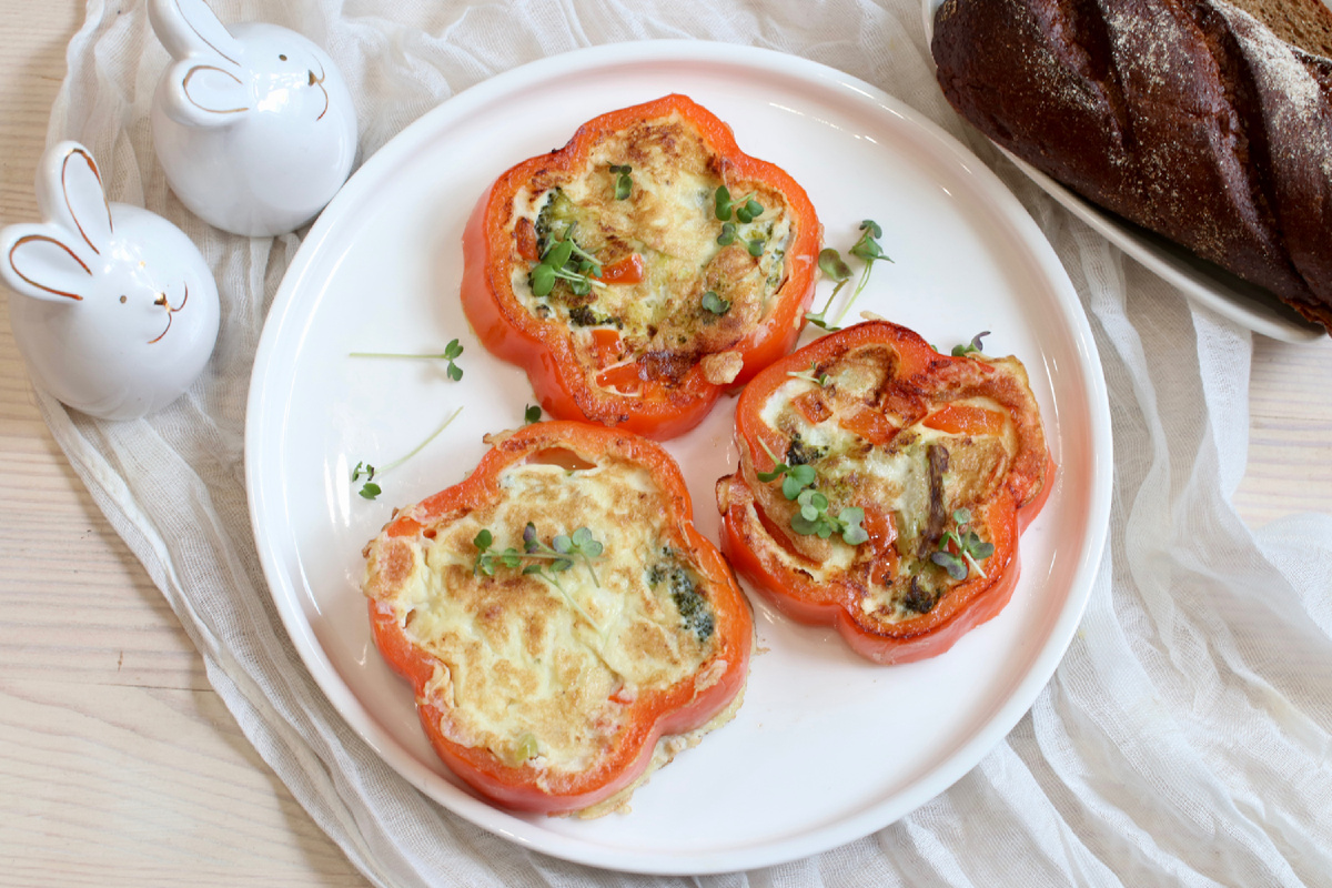 Яркий завтрак: омлет с брокколи и перцем всего за 15 минут