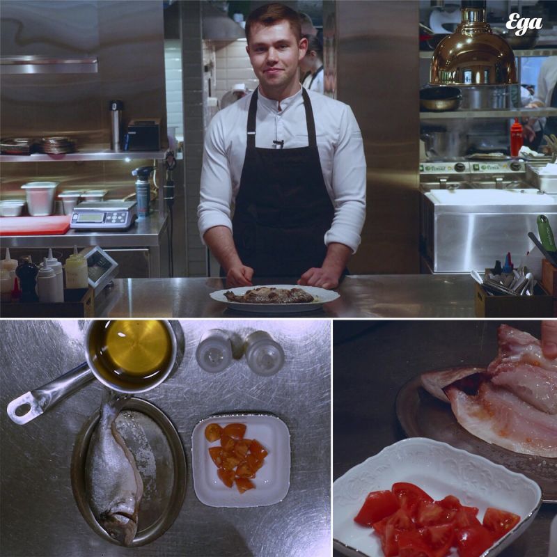 Сочная дорада, запеченная с помидорами и каперсами