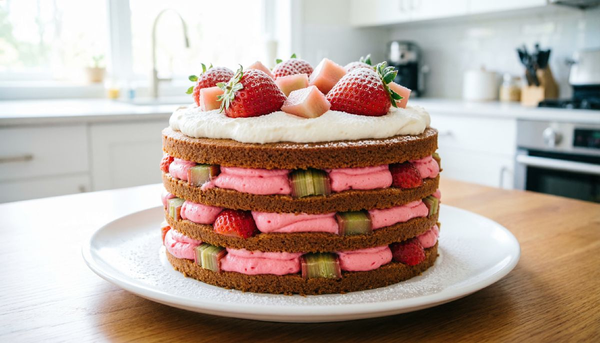 Весенний торт с клубникой и ревенем: как создать кулинарный шедевр